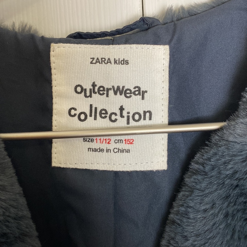 Zara Kids Outerwear Collection Faux Fur Vest Size 11/12 - Picture 2 of 10